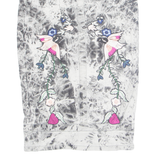 IORANE Womens Pencil Skirt Black Knee Length Denim Crazy Pattern M