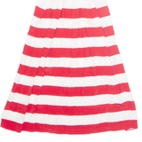 BELDONA Womens A-Line Skirt Red Knee Length Colourblock UK 10