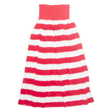 BELDONA Womens A-Line Skirt Red Knee Length Colourblock UK 10