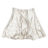 ZARA Womens Skater Skirt Gold Short XS