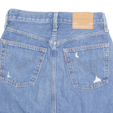 LEVI'S Premium E Womens Straight Skirt Blue Short Denim XS