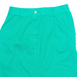 YARELL Womens Pencil Skirt Green Knee Length 90s Denim UK 16