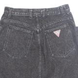GUESS Womens Straight Skirt Black Short Denim S