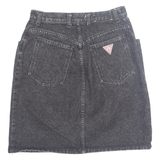 GUESS Womens Straight Skirt Black Short Denim S