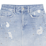 ZARA Womens Mini Skirt Blue Short Denim XS