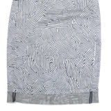 DKNY Womens Straight Skirt Black Midi Crazy Pattern L