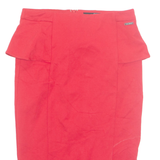 GUESS Womens Pencil Skirt Red Knee Length Viscose XS