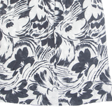 Womens Straight Skirt Black Knee Length Floral M