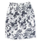 Womens Straight Skirt Black Knee Length Floral M