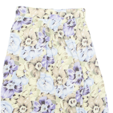 Womens A-Line Skirt Blue Knee Length Floral M
