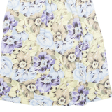 Womens A-Line Skirt Blue Knee Length Floral M