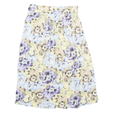 Womens A-Line Skirt Blue Knee Length Floral M