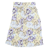 Womens A-Line Skirt Blue Knee Length Floral M