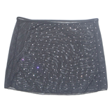 Sheer Stretch Dimonte Womens Mini Skirt Black Short M