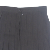 Womens Pleated Skirt Black Short S