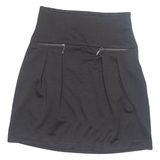 ZARA Womens A-Line Skirt Black Short XS