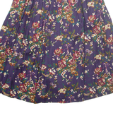 CHARTER CLUB Womens A-Line Skirt Purple Midi Floral S