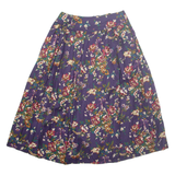 CHARTER CLUB Womens A-Line Skirt Purple Midi Floral S