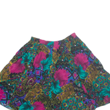 M.J.CARROLL Womens A-Line Skirt Blue Knee Length Floral M