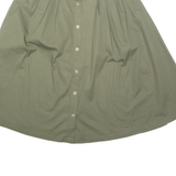 CLAUS Womens A-Line Skirt Green Midi UK 14