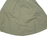 CLAUS Womens A-Line Skirt Green Midi UK 14
