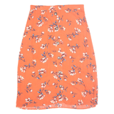 APT.9 Womens A-Line Skirt Orange Midi Floral L