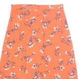 APT.9 Womens A-Line Skirt Orange Midi Floral L