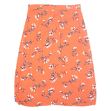 APT.9 Womens A-Line Skirt Orange Midi Floral L