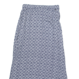 COMMA CASUAL IDENTITY Womens A-Line Skirt Blue Long Viscose Floral UK 12