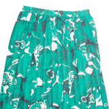 SCHNEEBERGER Womens Pleated Skirt Green Midi Crazy Pattern M