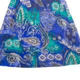 Womens A-Line Skirt Blue Knee Length Paisley S