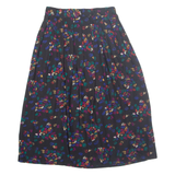 ROBBI-I Womens A-Line Skirt Black Midi Spotted M