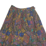 Womens A-Line Skirt Grey Midi 90s Floral M
