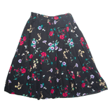 CHELSEA WAREHOUSE Womens A-Line Skirt Black Long Floral L