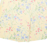 DONNELLY Womens Wrap Skirt Yellow Knee Length Floral UK 12