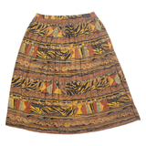 LESLIE FAY Womens Pleated Skirt Brown Midi M