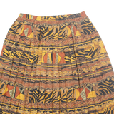 LESLIE FAY Womens Pleated Skirt Brown Midi M