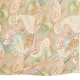 DONCASTER Womens Wrap Skirt Beige Knee Length Silk Paisley S