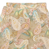 DONCASTER Womens Wrap Skirt Beige Knee Length Silk Paisley S