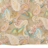DONCASTER Womens Wrap Skirt Beige Knee Length Silk Paisley S
