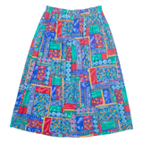 SPECIAL EFFECTS Womens A-Line Skirt Blue Midi Floral M