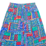 SPECIAL EFFECTS Womens A-Line Skirt Blue Midi Floral M