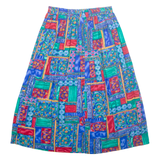 SPECIAL EFFECTS Womens A-Line Skirt Blue Midi Floral M