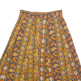 NORTON MCNAUGHTON Womens A-Line Skirt Orange Midi Paisley UK 10