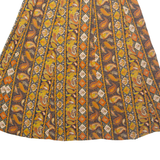 NORTON MCNAUGHTON Womens A-Line Skirt Orange Midi Paisley UK 10