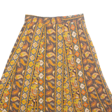 NORTON MCNAUGHTON Womens A-Line Skirt Orange Midi Paisley UK 10