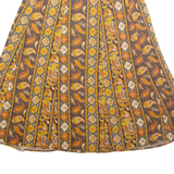 NORTON MCNAUGHTON Womens A-Line Skirt Orange Midi Paisley UK 10
