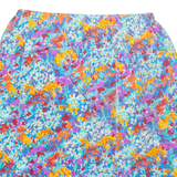 Womens Pencil Skirt Blue Knee Length Floral M