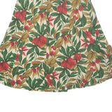 Womens A-Line Skirt Green Midi Floral M