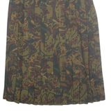 HIRSCH COLLECTION Womens Pleated Skirt Green Midi Paisley S